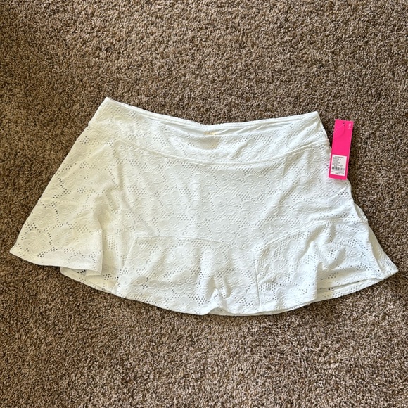 Jupe à Œillets Corrine Lilly Pulitzer – Blanc – Taille XL – Neuf Avec Étiquettes